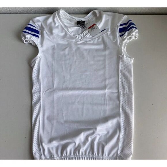 Nike Football Performance Jersey Mesh Vented White Royal CI3767-108 Men’s Sz L - Picture 1 of 13